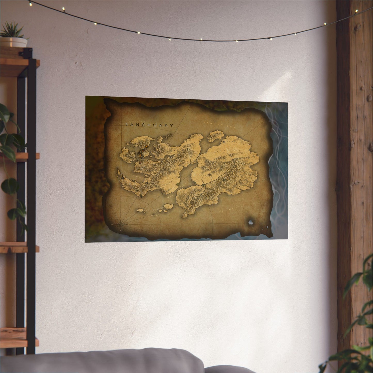 Sanctuary World Map Poster from Diablo Game Series