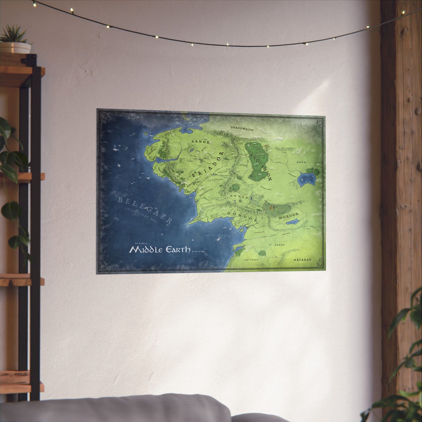 Lord of the Rings Middle Earth Third Age Map Poster