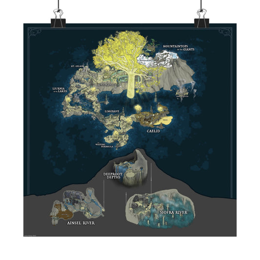 Elden Ring Full World Map Poster In Color