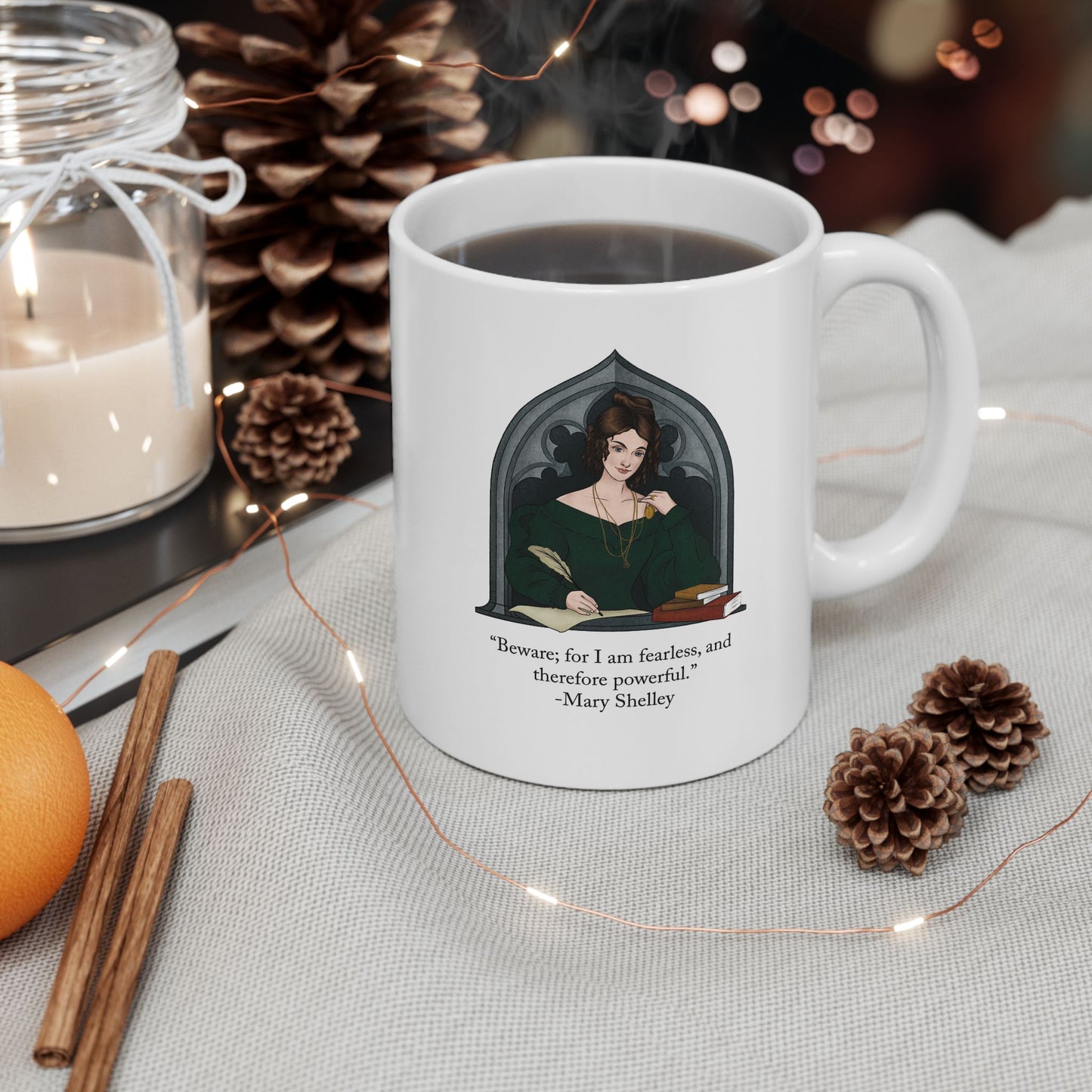 Mary Shelley Ceramic Mug : White