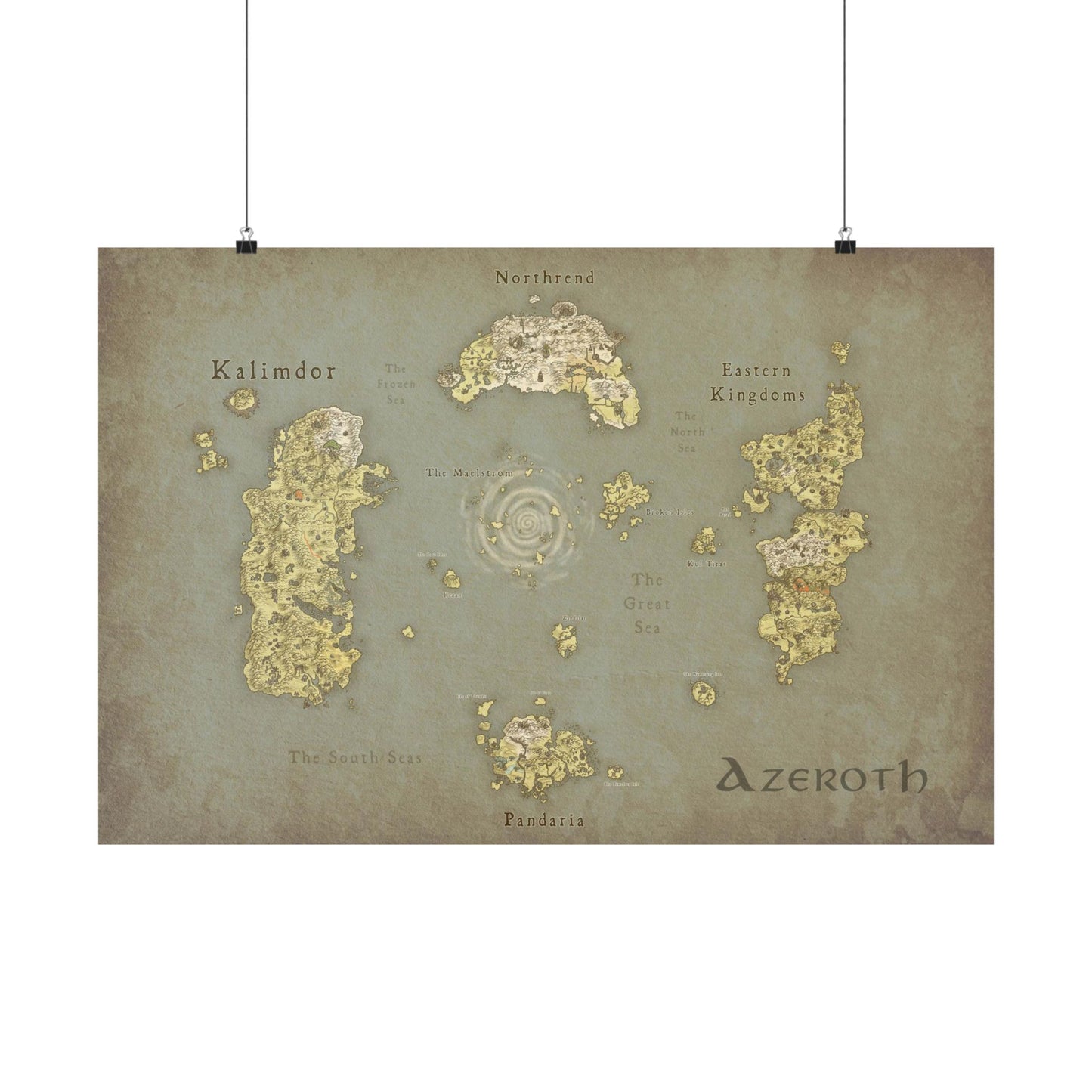 Azeroth Map Poster