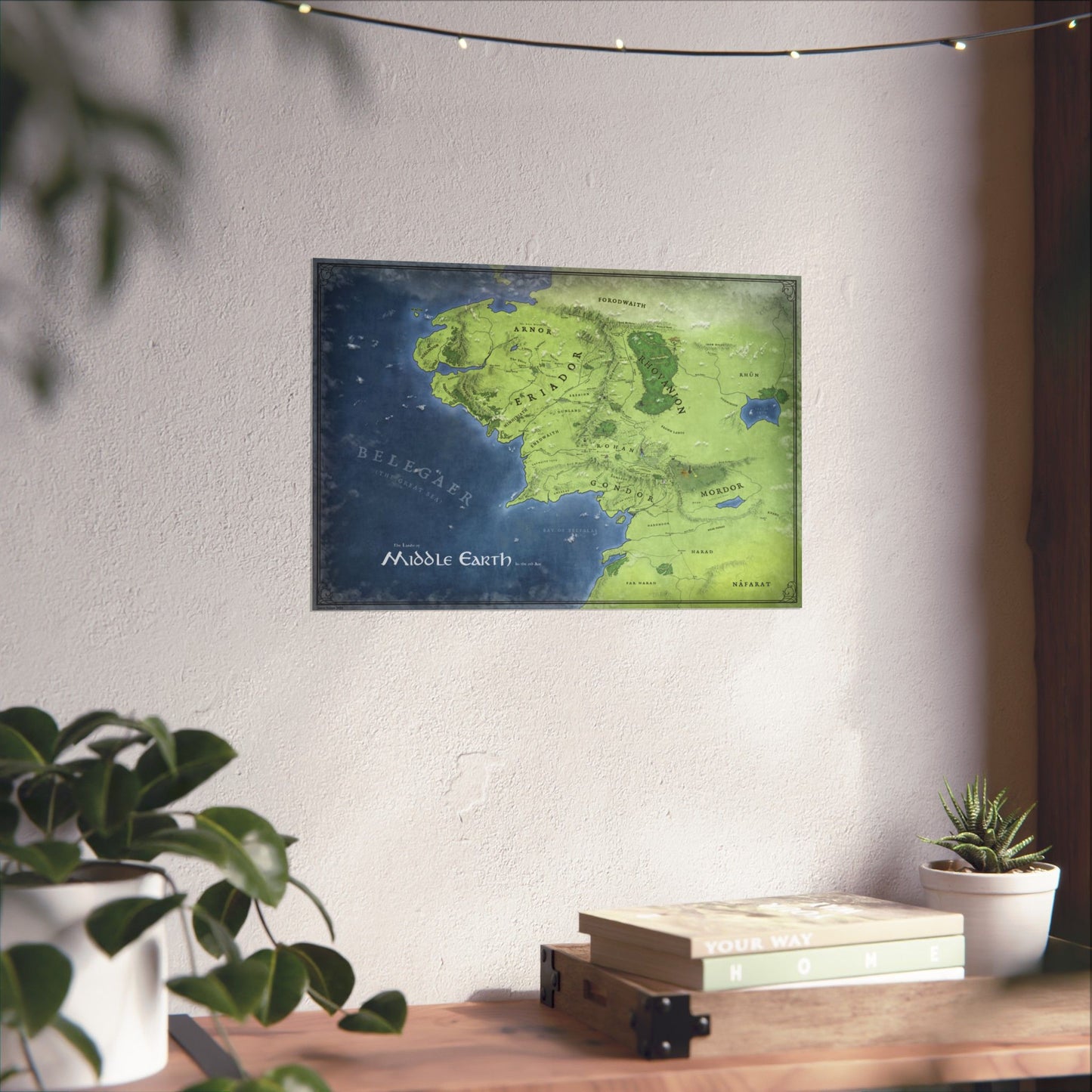 Lord of the Rings Middle Earth Third Age Map Poster