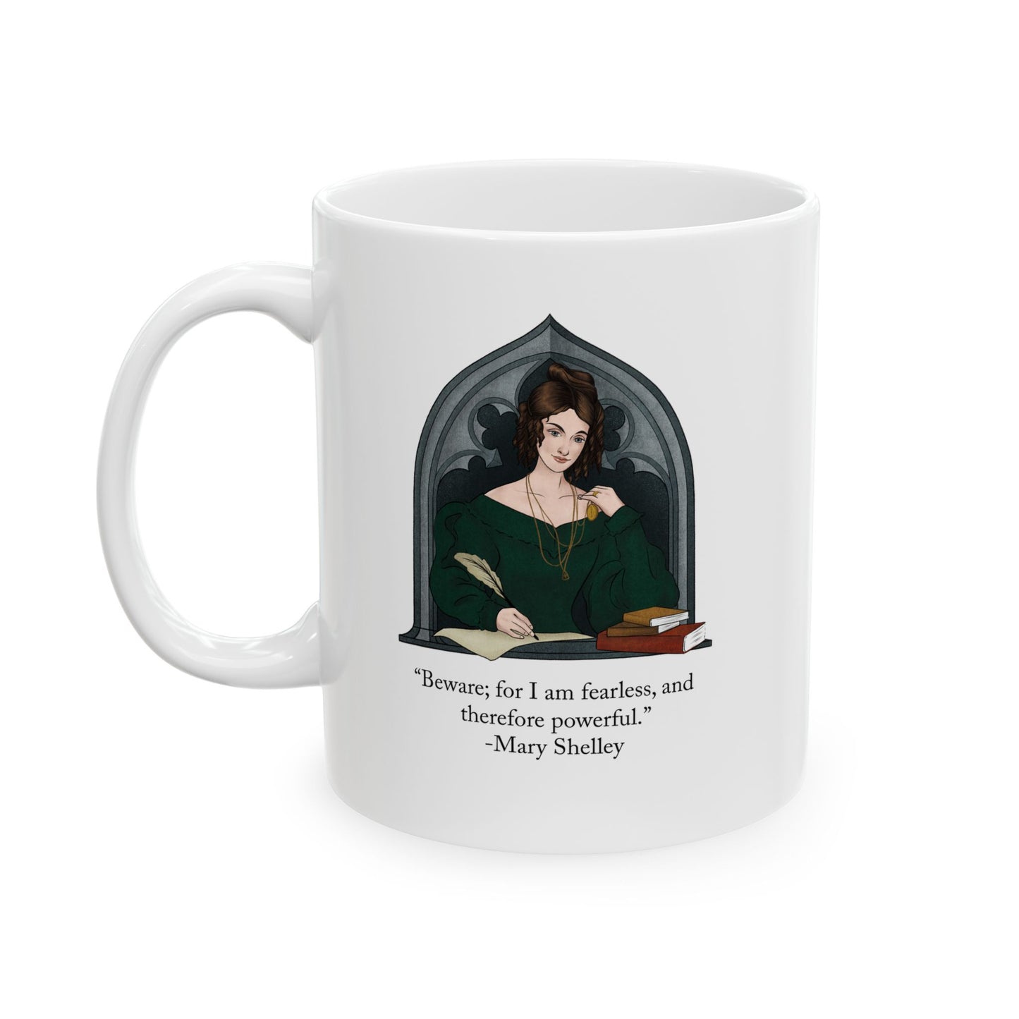 Mary Shelley Ceramic Mug : White