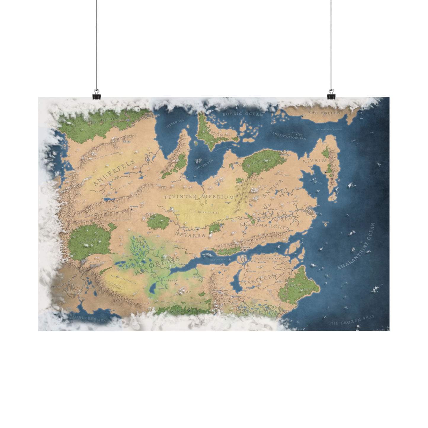 Dragon Age World Map Poster