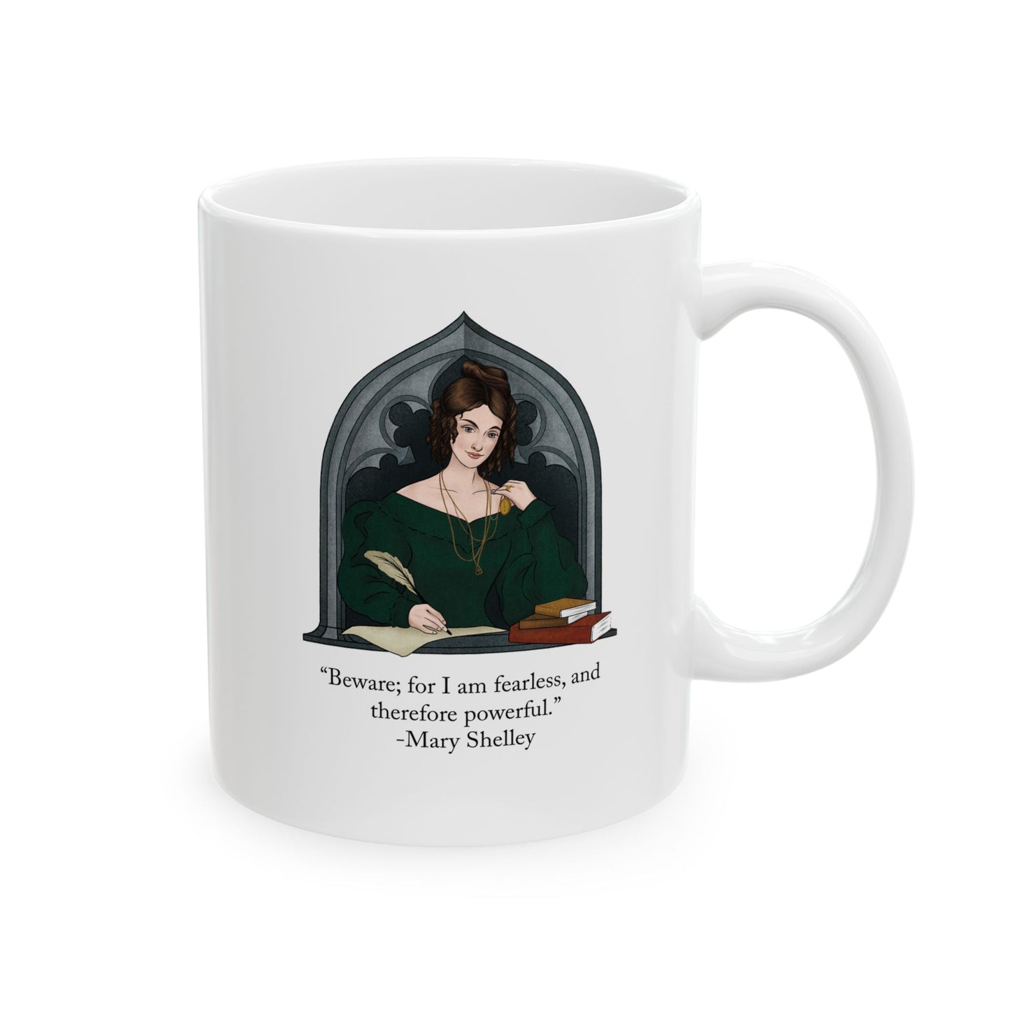 Mary Shelley Ceramic Mug : White