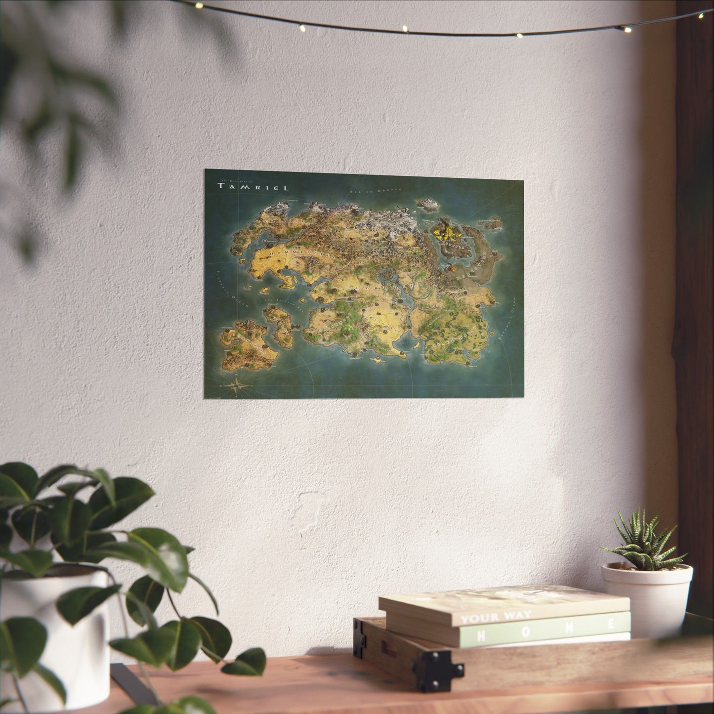 Tamriel Map Poster Classic Colors