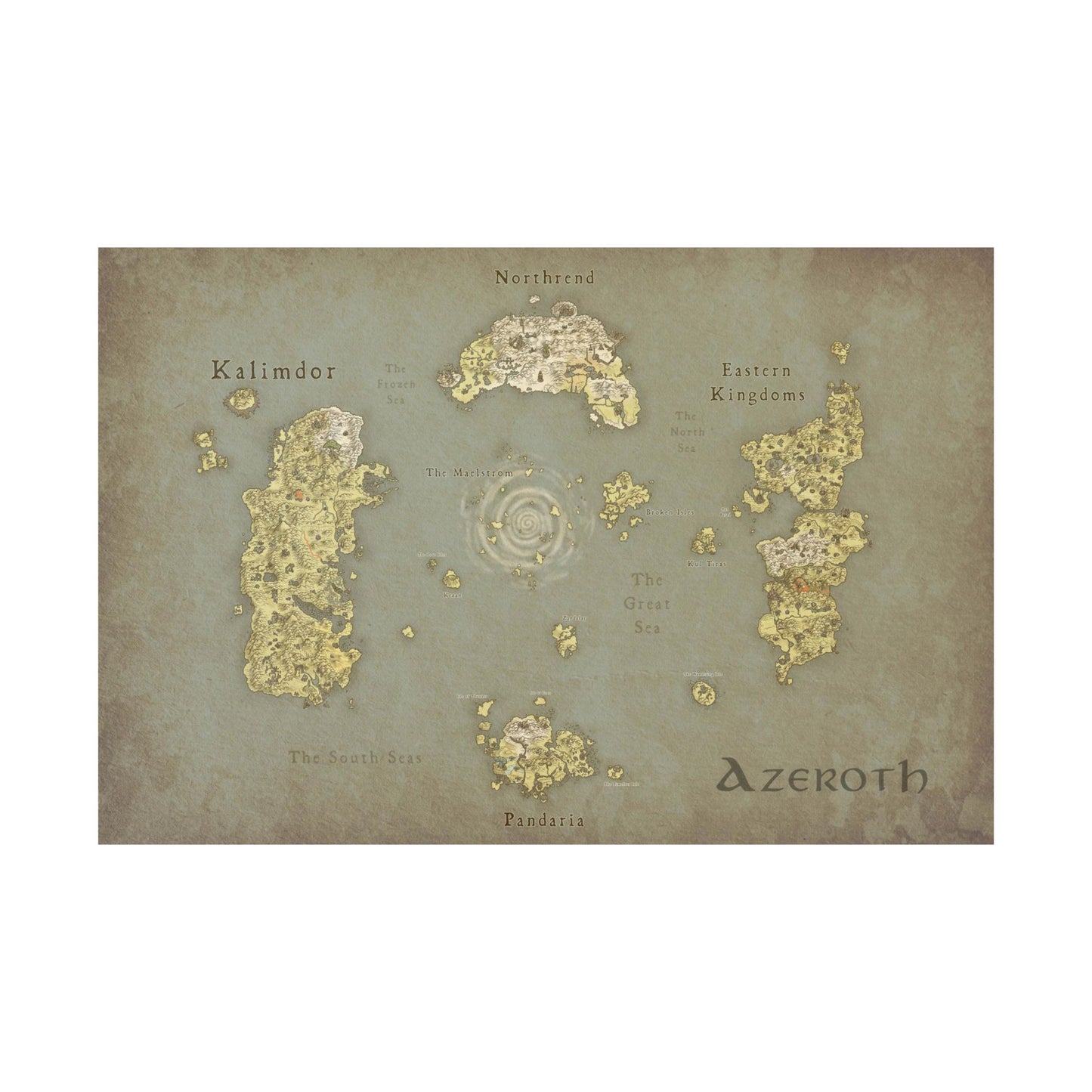 Azeroth Map Poster