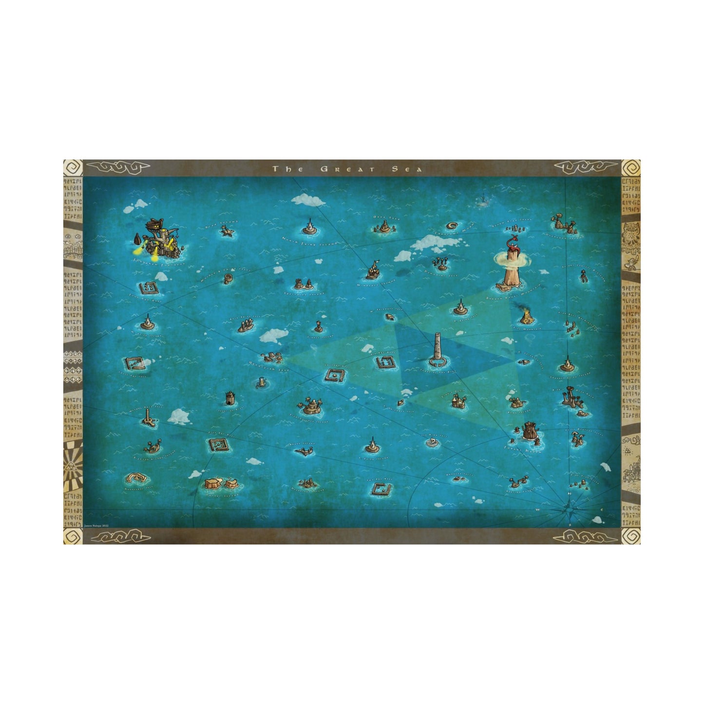 Legend of Zelda: The Wind Waker Map Poster