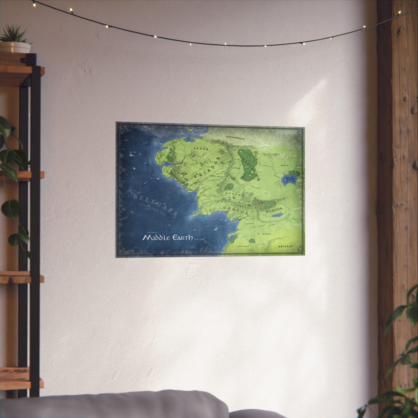 Lord of the Rings Middle Earth Third Age Map Poster