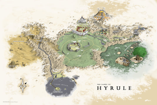 Legend of Zelda: Ocarina of Time Hyrule Full World Map